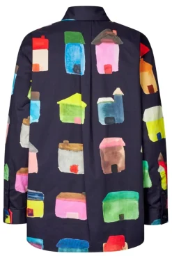 Sale 2340 Midweight Cotton, Pocket Oversized Shirtsg-aw25-t098-2340 Bluser & Skjorter|Ammevenligt Tøj