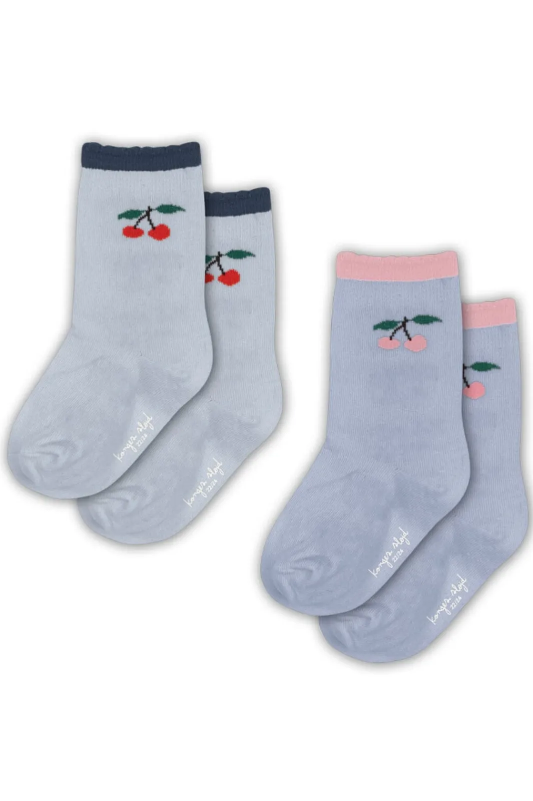 New 2 Pack Jaquard Frill Socks Ks104064 Børn Strømper & Strømpebukser