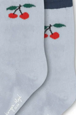 New 2 Pack Jaquard Frill Socks Ks104064 Børn Strømper & Strømpebukser