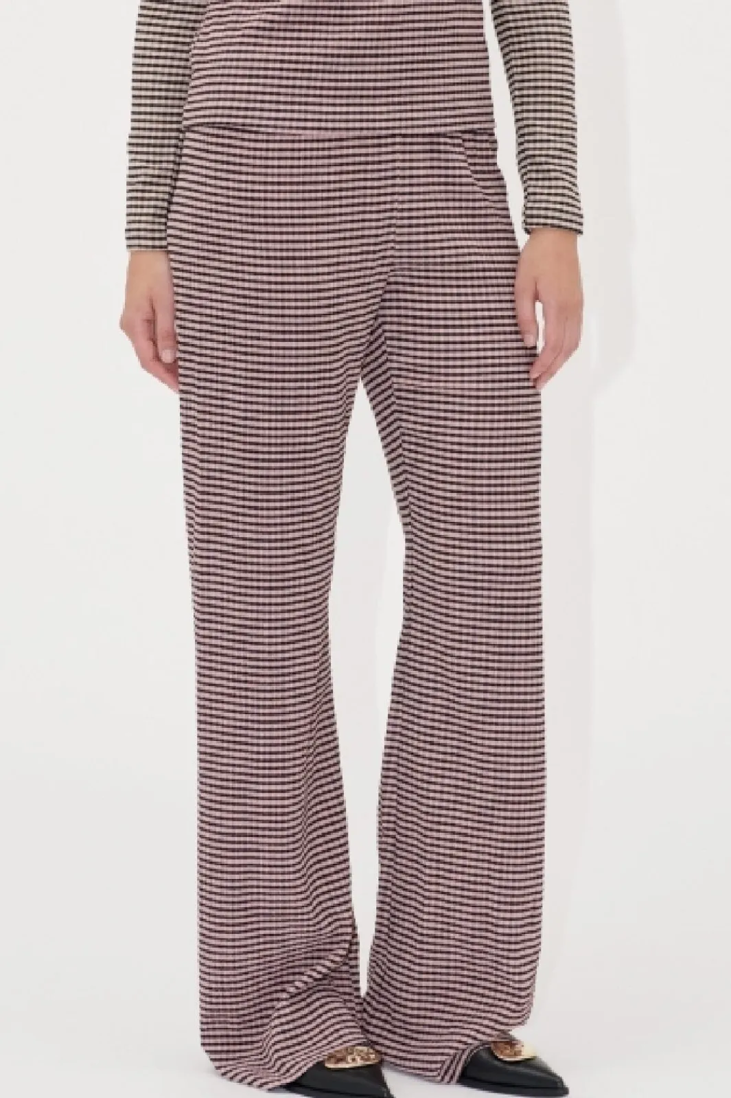 Stine Goya Bukser, Jeans & Leggings<2247 Patchwork Jersey, Elasticated Waistband Pants sg-ss25-p004-2247