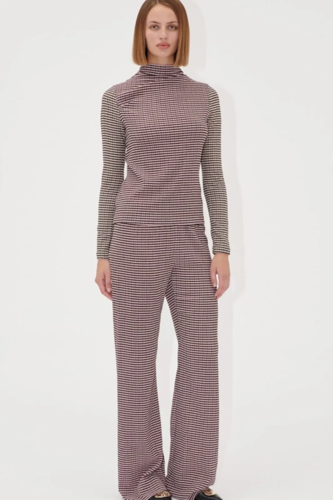 Stine Goya Bukser, Jeans & Leggings<2247 Patchwork Jersey, Elasticated Waistband Pants sg-ss25-p004-2247