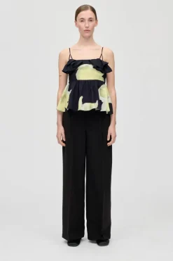 Clearance 2450 Printed Viscose, Floral Peplum Topsg-ps26-t139-2450 T-Shirts & Toppe