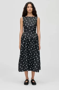 Clearance 2451 , Voluminous Midi Dresssg-ps26-d199-2451 Kjoler