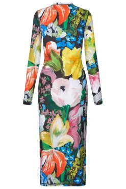 Stine Goya Kjoler<2244 Stocking Jersey, Pullover Long Sleeve Midi Dresssg-aw25-d074-2244