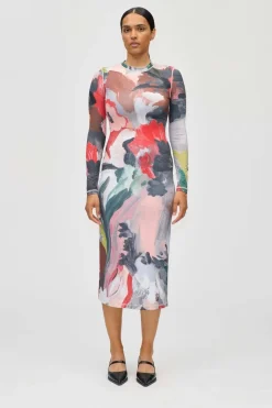 Best 2244 Stocking Jersey, Pullover Long Sleeve Midi Dresssg-ps26-d074-2244 Kjoler