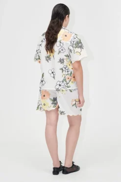 Stine Goya T-Shirts & Toppe|Ammevenligt Tøj<2133 Tencel, Scalloped Short Sleeve Shirtsg-pf25-s027-2133
