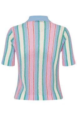 Outlet 2100 Tricot Knit, Short Sleeve Crochet Polosg-pf25-k038-2100 T-Shirts & Toppe|Ammevenligt Tøj