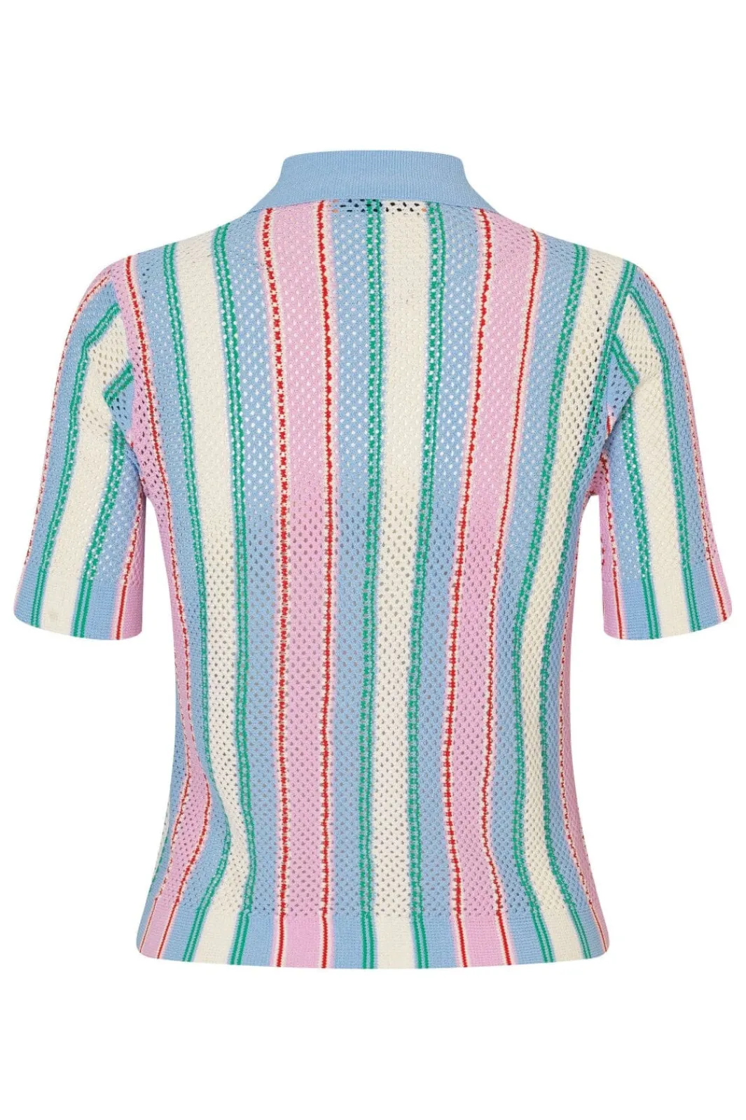 Outlet 2100 Tricot Knit, Short Sleeve Crochet Polosg-pf25-k038-2100 T-Shirts & Toppe|Ammevenligt Tøj