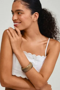Pilgrim Armbånd<Aase Maxi Bangle Green 262520122