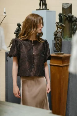 Neo Noir Bluser & Skjorter|Ammevenligt Tøj<Aisa Brocade Blouse 166369