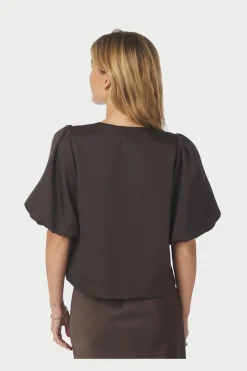 Aisa Dull Satin Blouse 164658 Bluser & Skjorter|Ammevenligt Tøj