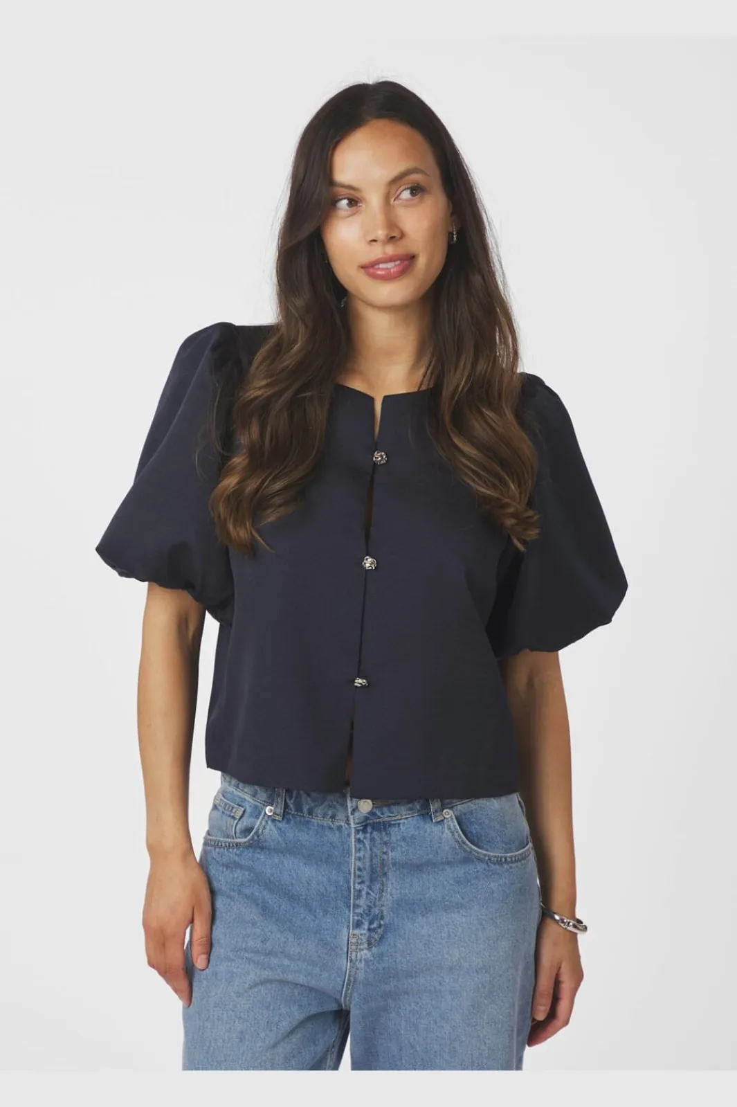 Hot Aisa Dull Satin Blouse 164658 Bluser & Skjorter|Ammevenligt Tøj