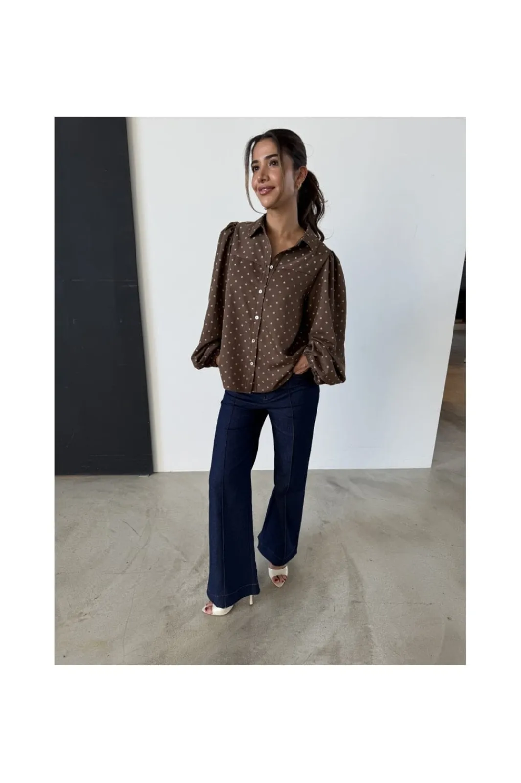 Online Alicia Dot L/S 15046 Bluser & Skjorter|Ammevenligt Tøj
