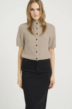 Alphagz Ss Short Cardigan Cardigans|Ammevenligt Tøj