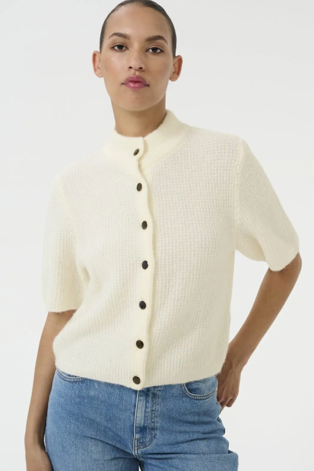 Gestuz Cardigans<Alphagz Ss Short Cardigan