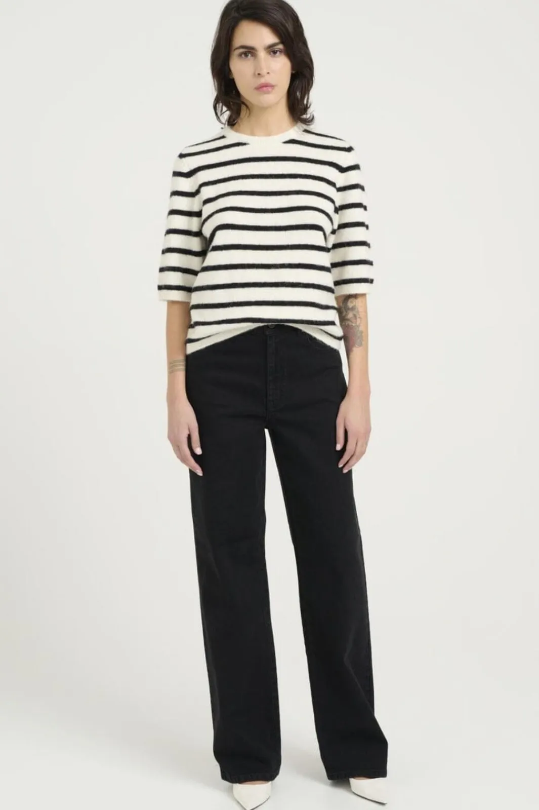 Gestuz T-Shirts & Toppe<Alphagz Ss Tee Striped