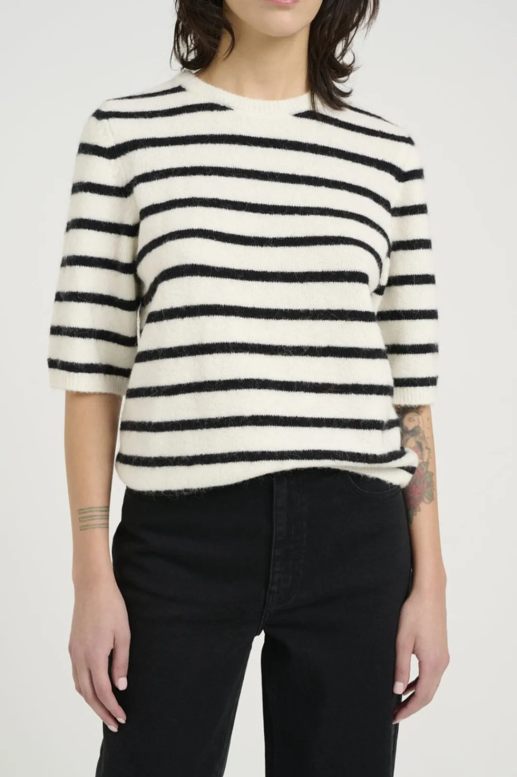 Gestuz T-Shirts & Toppe<Alphagz Ss Tee Striped
