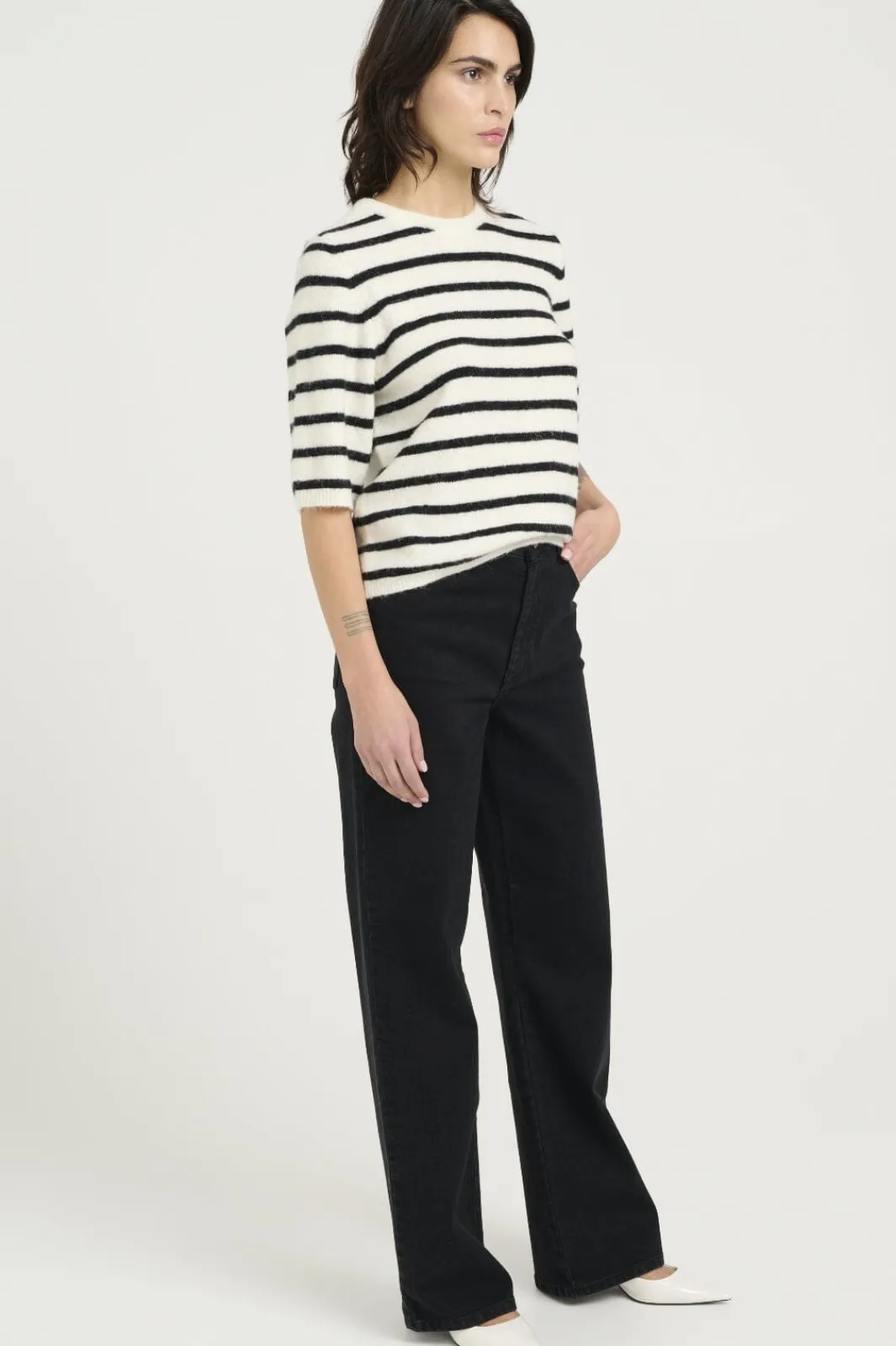 Gestuz T-Shirts & Toppe<Alphagz Ss Tee Striped