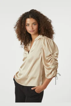 Clearance Alvira Drapy Satin Blouse 166542 Bluser & Skjorter