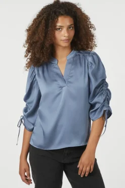 Neo Noir Bluser & Skjorter<Alvira Drapy Satin Blouse 166542