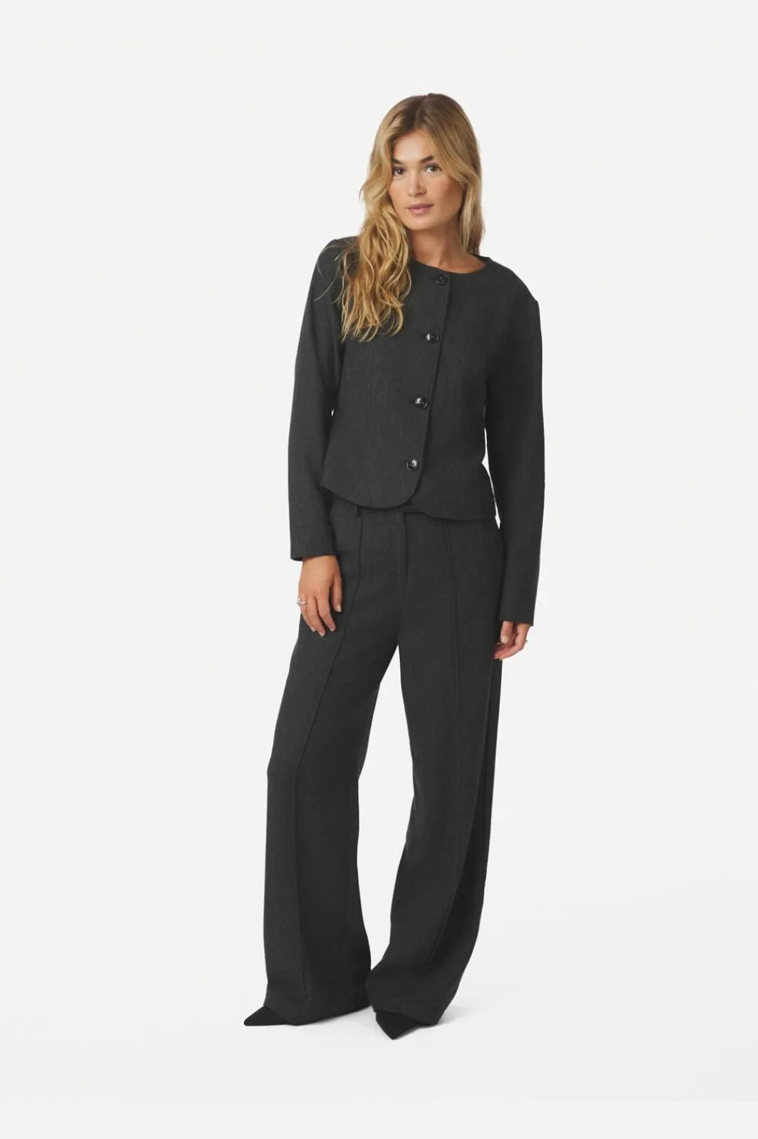 Online Amanda Herringbone Jacket 165445 Sæt 🛍️