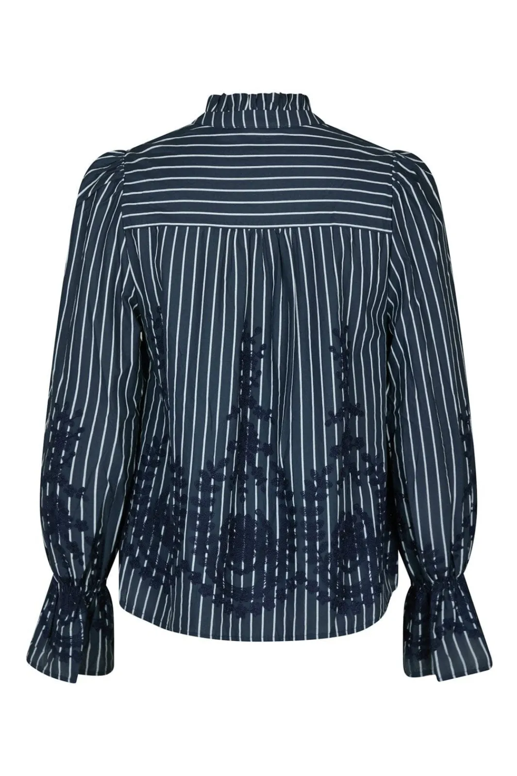 New Amara Stripe Emb Blouse 163363 Bluser & Skjorter