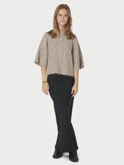 Amaya Fluffy Knit Cardigan 167529 Cardigans|Ammevenligt Tøj