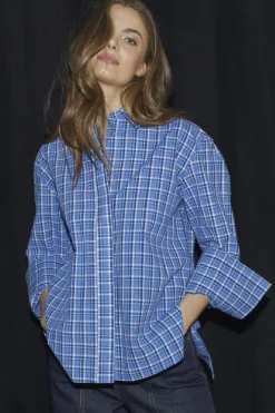 Clearance Angelicacc Check Shirt 350 Bluser & Skjorter