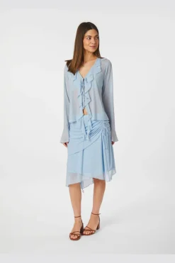 New Anika Mesh Blouse 165644 Bluser & Skjorter|Sæt 🛍️