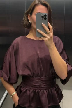 New Annegret Heavy Sateen Blouse 166830 Bluser & Skjorter