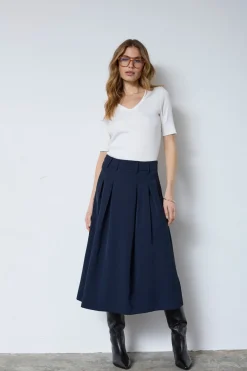 Sale Anyacc Midi Pleat Skirt 44040 Nederdele