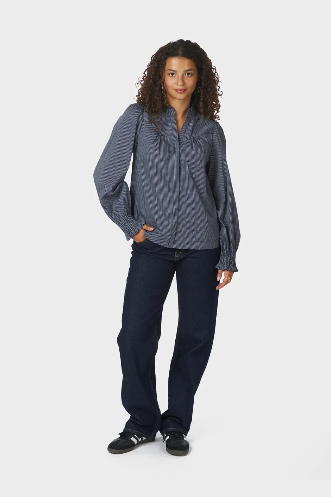 New Astrida Stripe Stone Blouse 167292 Bluser & Skjorter|Ammevenligt Tøj
