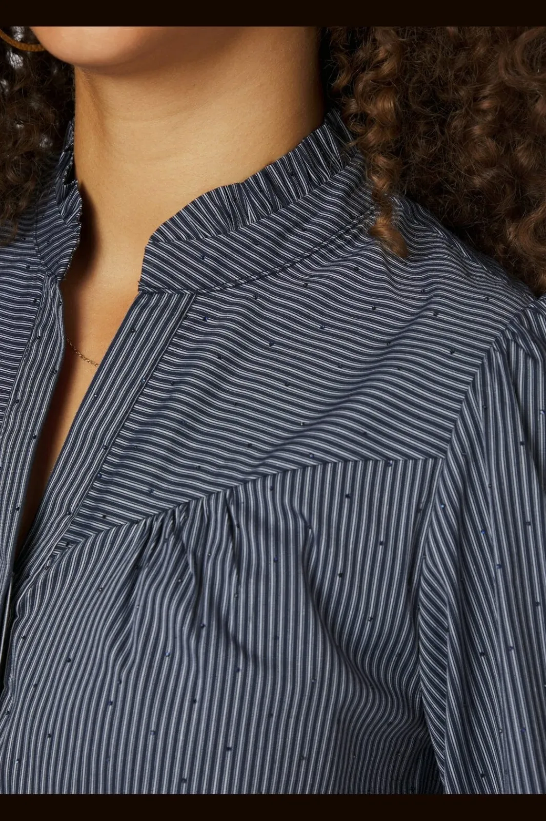New Astrida Stripe Stone Blouse 167292 Bluser & Skjorter|Ammevenligt Tøj