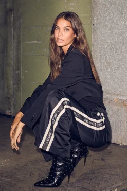 Haute L'Amitié Bukser, Jeans & Leggings<Baggy Lurex Logo Track Pant HL10414