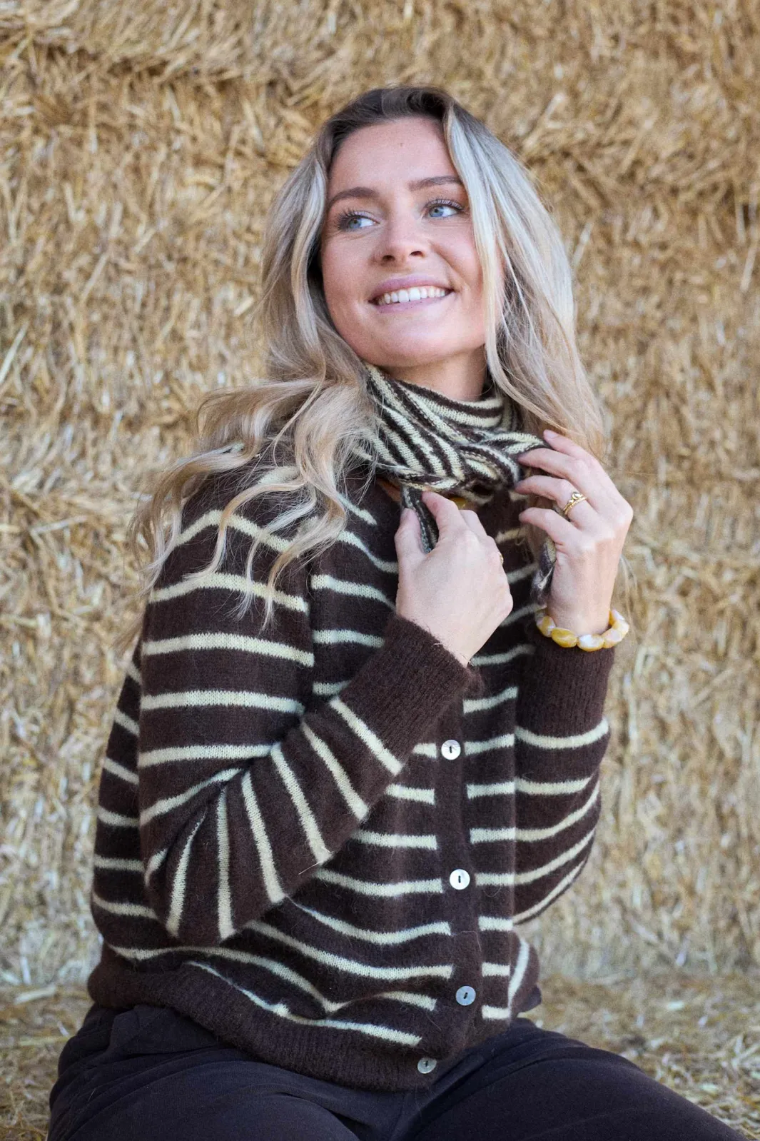 Black Colour Tørklæder<Bcdell Mini Stripe Scarf 208394