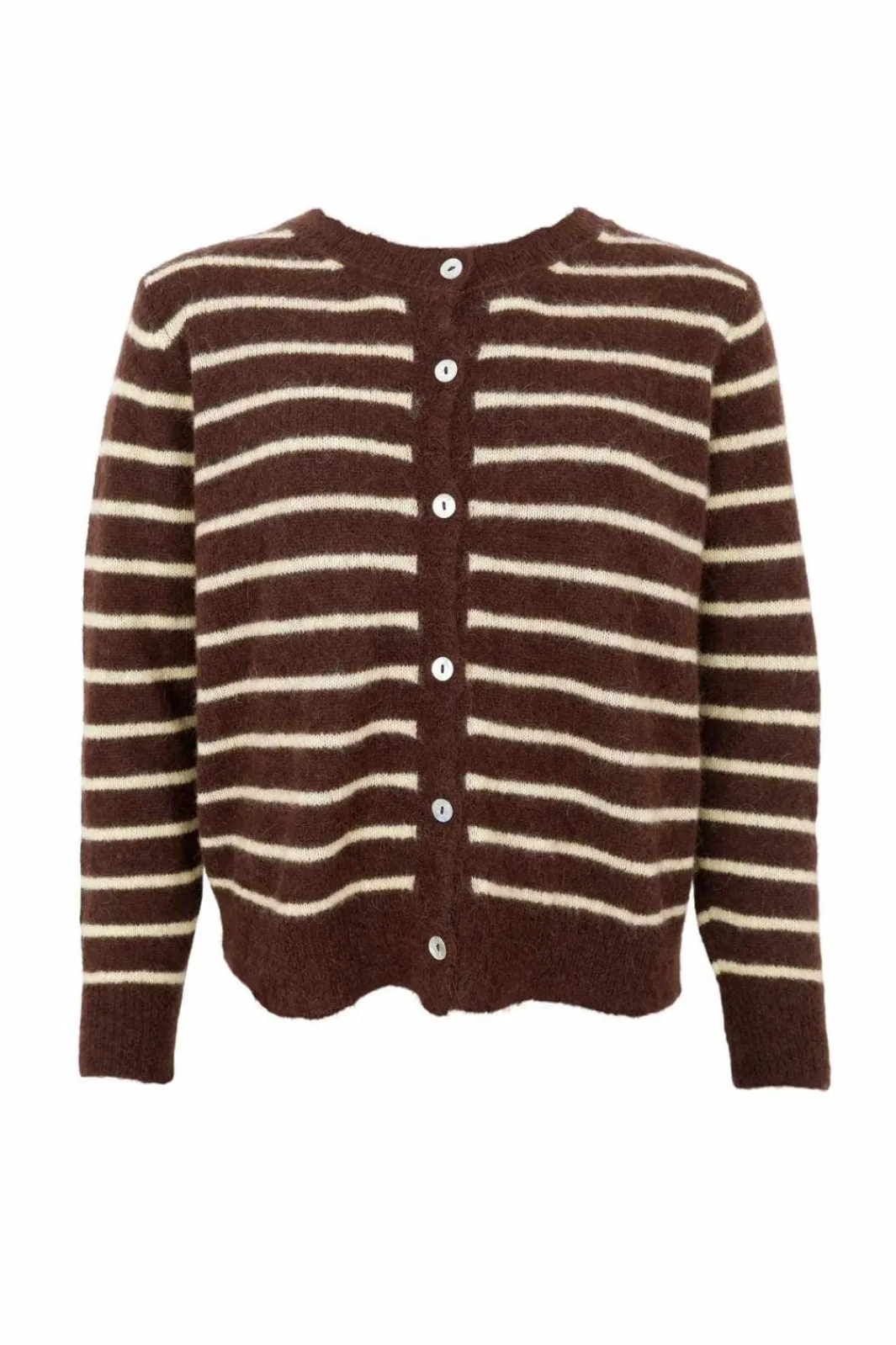 Clearance Bcdell Striped Knit Cardigan 1197 Cardigans|Ammevenligt Tøj