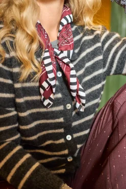 Discount Bcdell Striped Knit Cardigan 1197 Cardigans|Ammevenligt Tøj