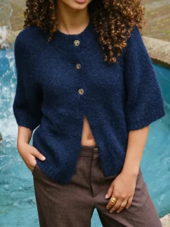Hot Benuta Fluffy Knit Cardigan 165816 Cardigans|Ammevenligt Tøj