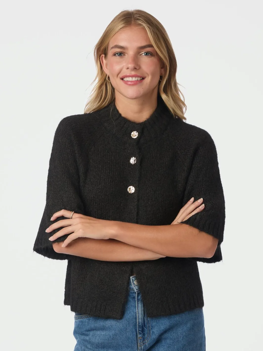 Neo Noir Cardigans<Benuta Fluffy Knit Cardigan 165816