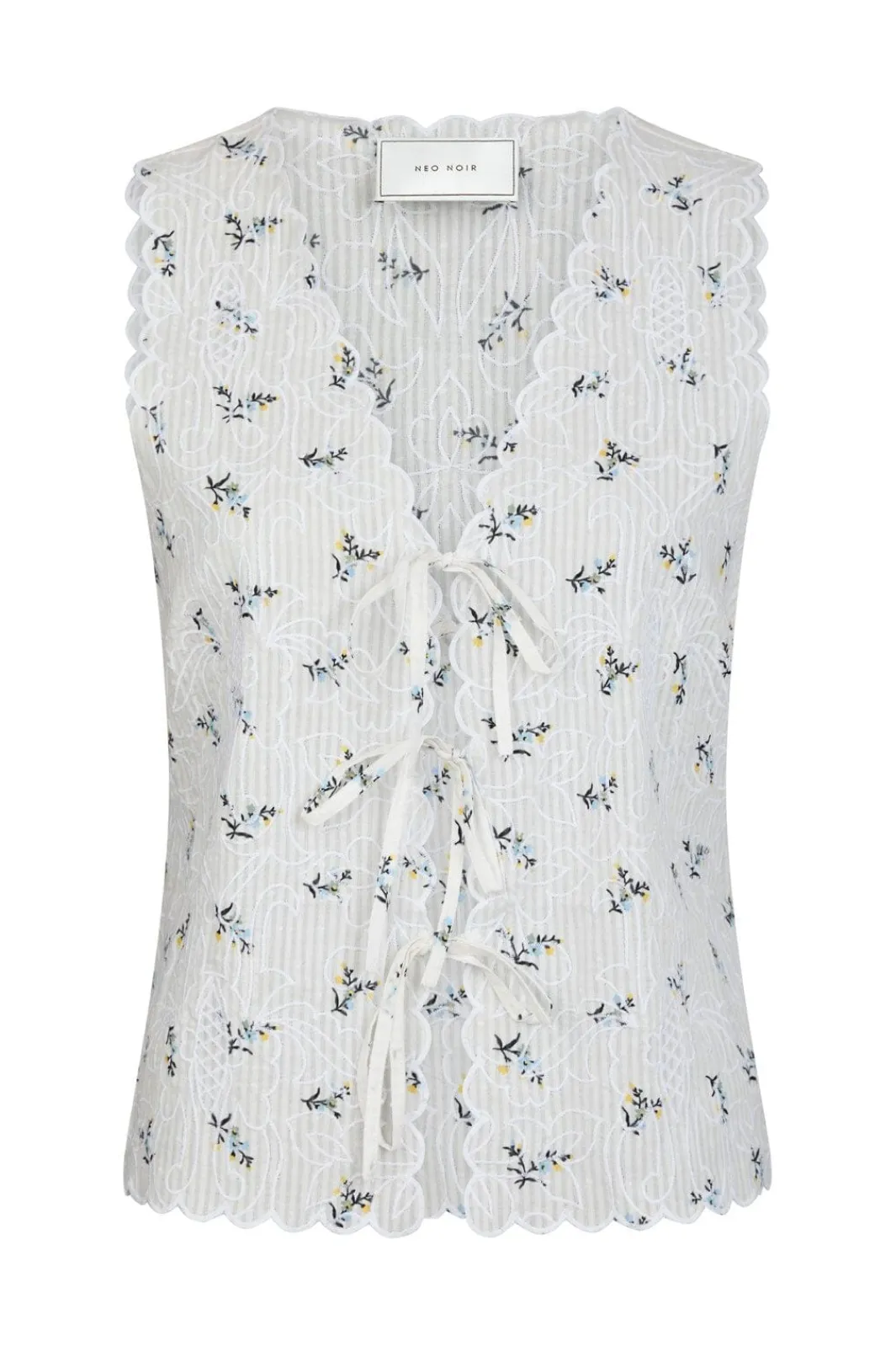 Bibi Embroidery Print Top 165122 T-Shirts & Toppe|Ammevenligt Tøj
