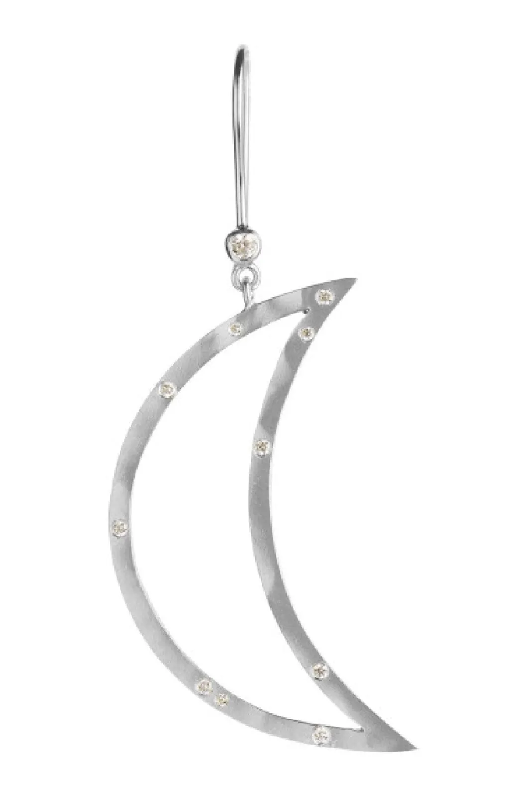 Stine A Øreringe<Big Bella Moon With Stones Earring Silver