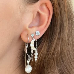 Stine A Øreringe<Big Dot Bella Moon With Blue Lagune Stone
