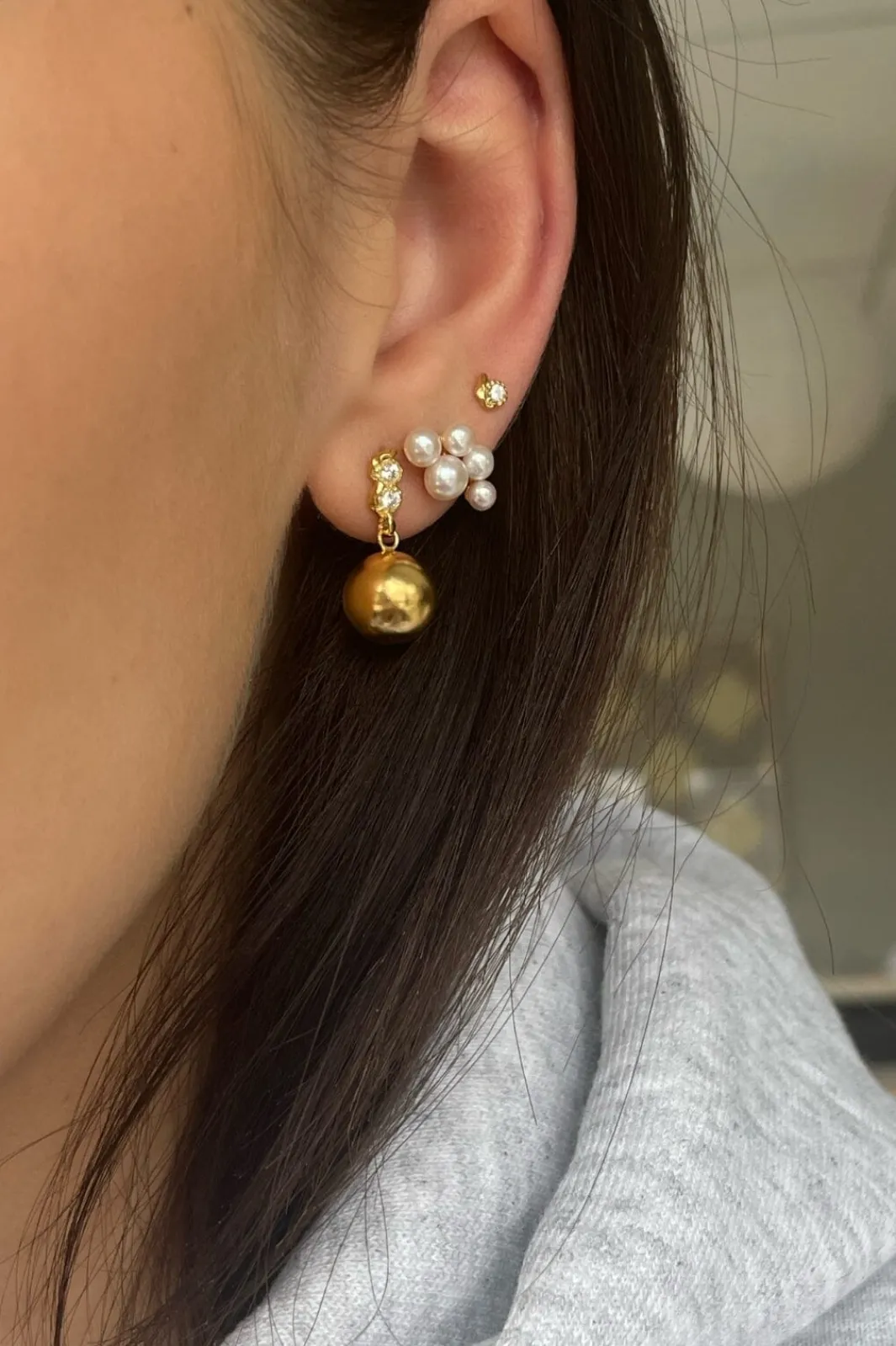 Best Bloom Pearl Berries Earring Øreringe