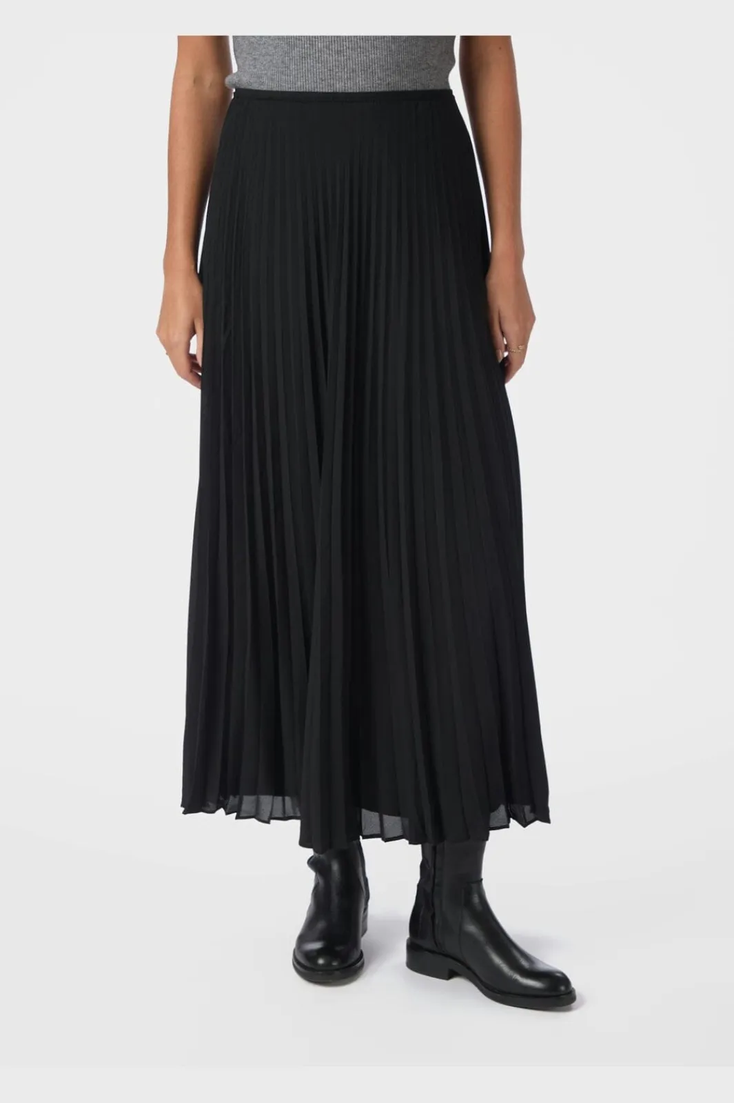 Neo Noir Nederdele<Boni Simple Plisse Skirt 166495