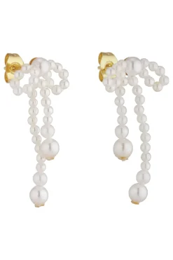 Plissé Copenhagen Øreringe<Bow Pearl Earring