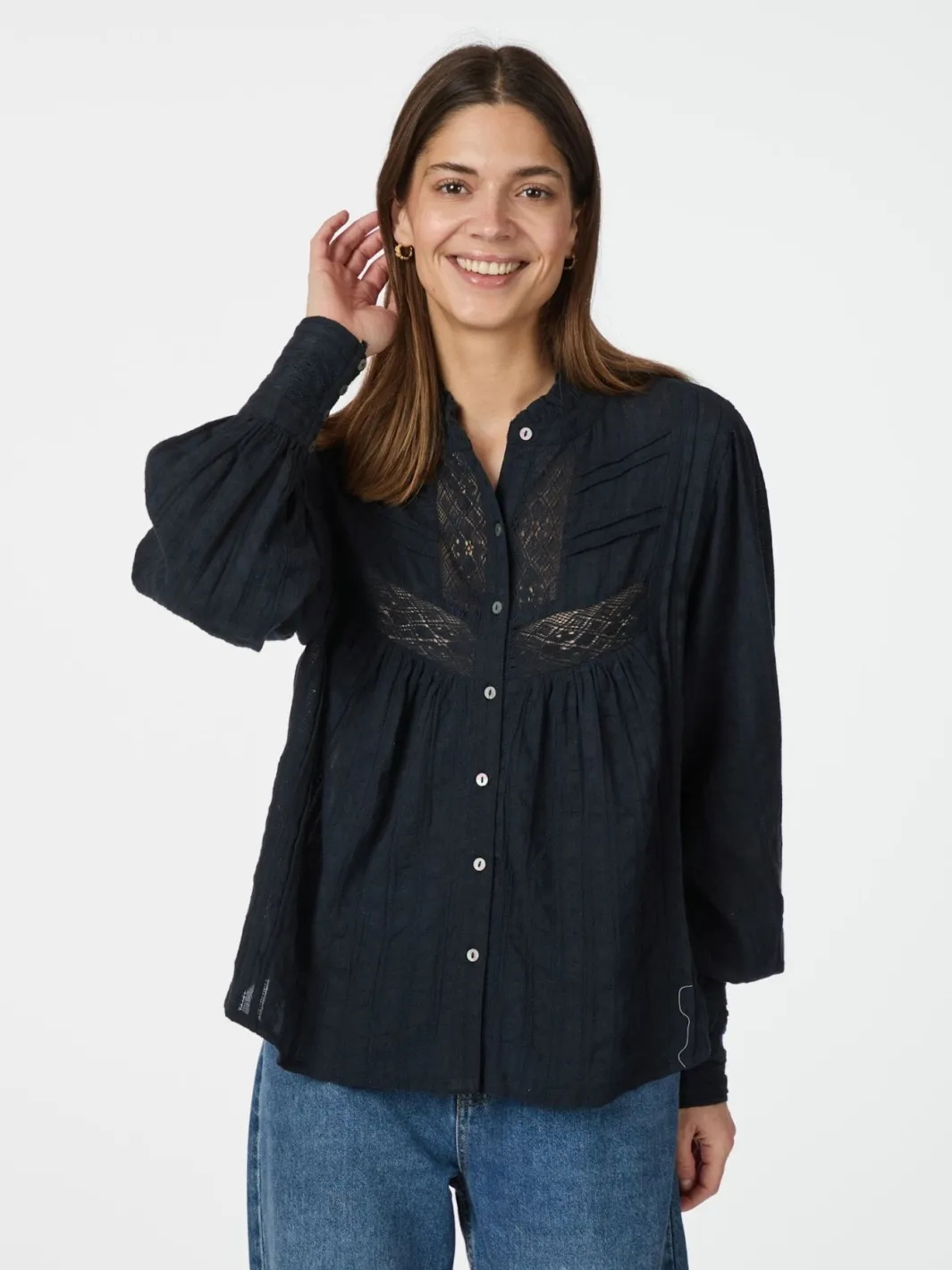 Hot Bria Dobby Blouse 164672 Bluser & Skjorter|Ammevenligt Tøj