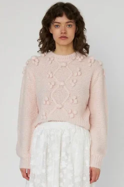 Clearance Cable Knit With Bobblestw54-3294 Strik|Bluser & Skjorter
