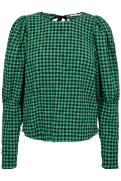 Hot Calebcc Check Bow Blouse 35627 Bluser & Skjorter