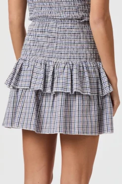 Neo Noir Sæt 🛍️|Nederdele<Carin Double Check Skirt 165124
