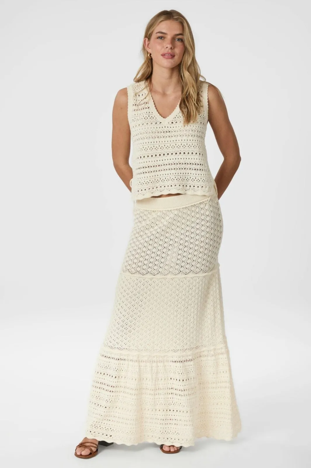 Clearance Catana Crochet Knit Top 165990 Veste